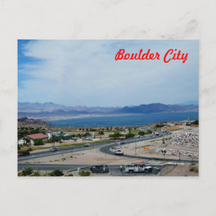 Boulder City och Sjö Mead Vykort