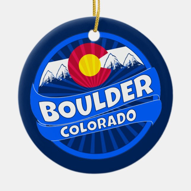 Boulder Colorado bergsbrust ornament (Framsidan)