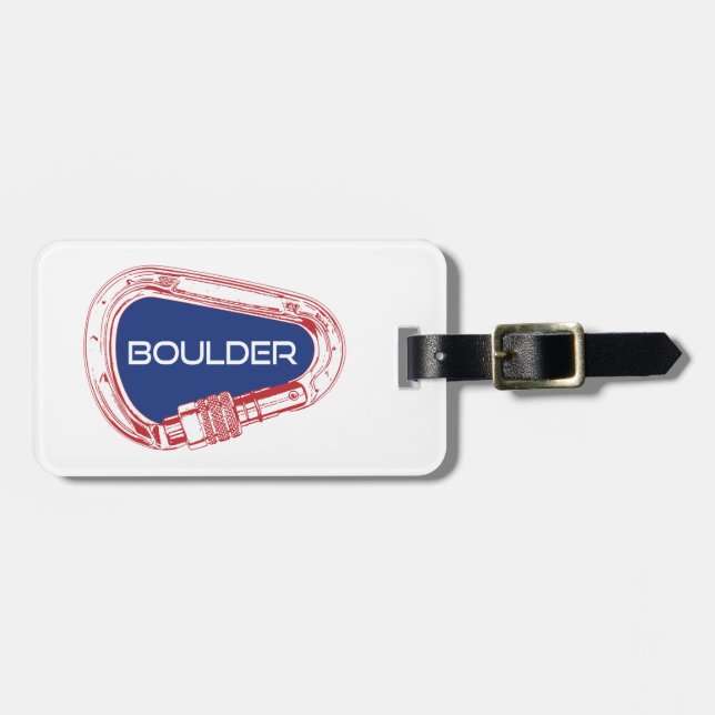 Boulder Colorado Climate Carabiner Bagagebricka (Horisontell Framsida)