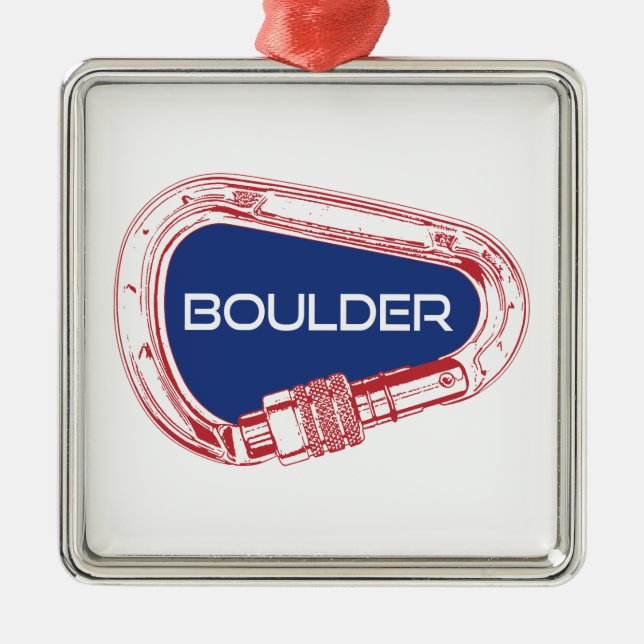 Boulder Colorado Climate Carabiner Julgransprydnad Metall (Framsidan)