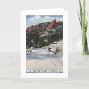 Boulder, Colorado - Flatirons in Winter Kort