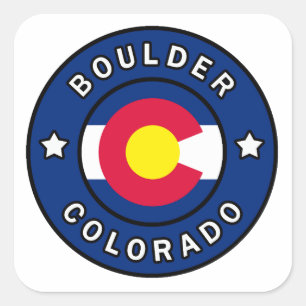 Boulder Colorado Fyrkantigt Klistermärke