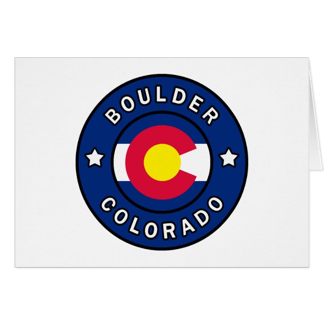 Boulder Colorado Hälsningskort (Framsidan Horizontal)