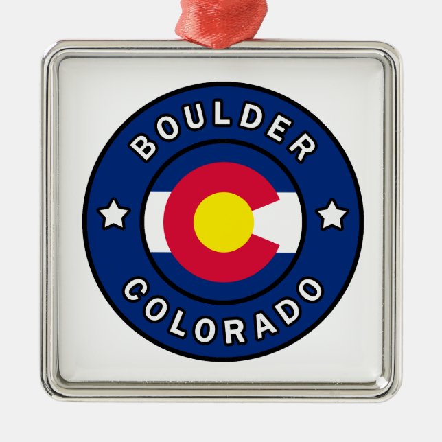 Boulder Colorado Julgransprydnad Metall (Framsidan)