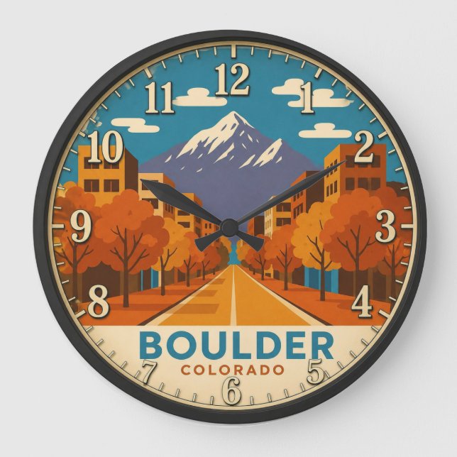 Boulder Colorado Mountain Stor Klocka (Framsida)