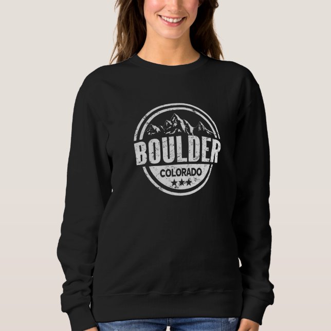 Boulder Colorado Mountains T Shirt (Framsida)