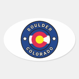 Boulder Colorado Ovalt Klistermärke