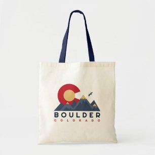 Boulder Colorado Retro Sunset Mountain Souvenirs Tygkasse