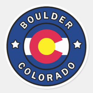 Boulder Colorado Runt Klistermärke