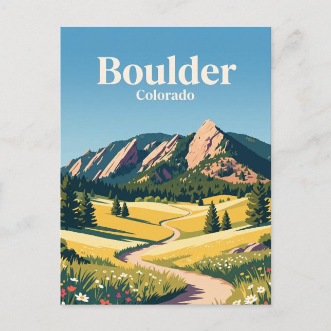 Boulder Colorado Vykort (Framsida)