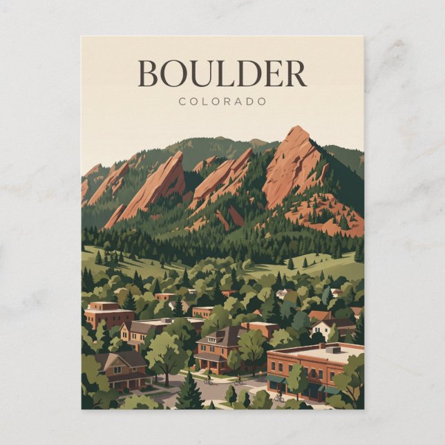 Boulder Colorado Vykort (Framsida)