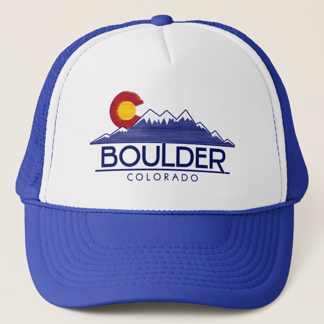 Boulder Colorado wood mountains hat Keps (Framsida)