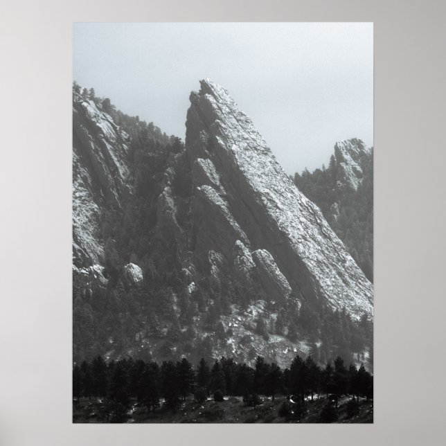 Boulder Flatirons Dimma Poster (Framsidan)