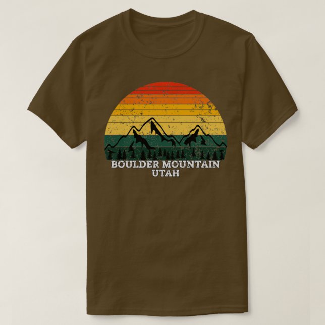 Boulder Mountain Utah T Shirt (Design framsida)