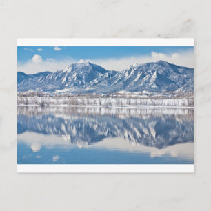 Boulder Reservoir Flatirons Refltions Boulder Co. Vykort