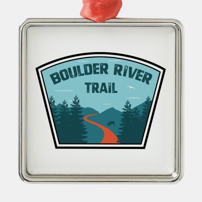 Boulder River Trail Washington Julgransprydnad Metall (Framsidan)