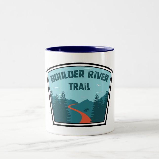 Boulder River Trail Washington Två-Tonad Mugg (Center)