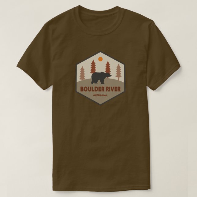 Boulder River Wilderness Washington Bear T Shirt (Design framsida)