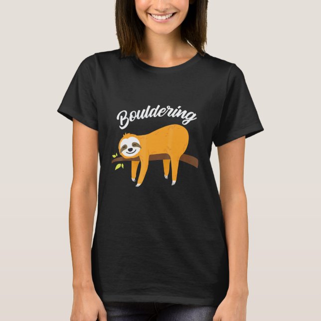 Boulder Sengångare Klättring Klippklättring T Shirt (Framsida)