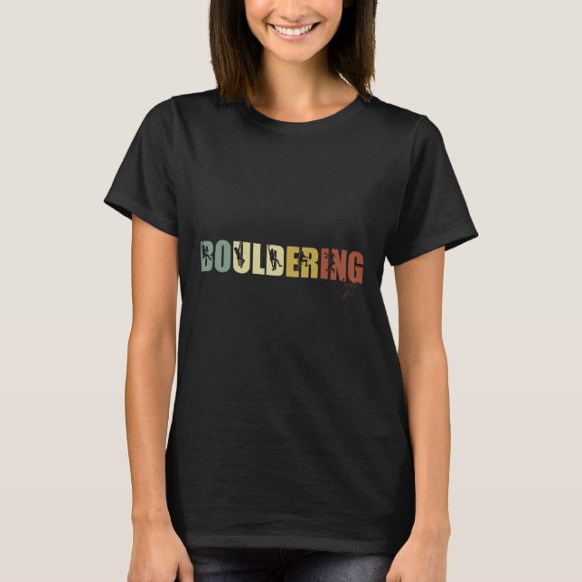 Boulder Sportklättring Och Bouldering T Shirt (Framsida)