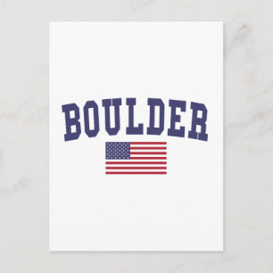 Boulder US Flagga Vykort