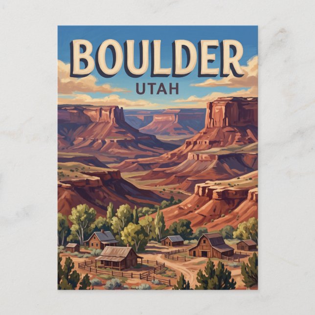 Boulder Utah Vykort (Framsida)