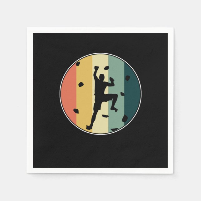 Boulder Vintage Wall Climbing Sports Gift Pappersservett (Framsidan)