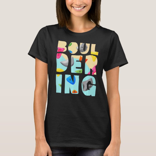 Boulderer Sten klätterberget Boulder T Shirt (Framsida)