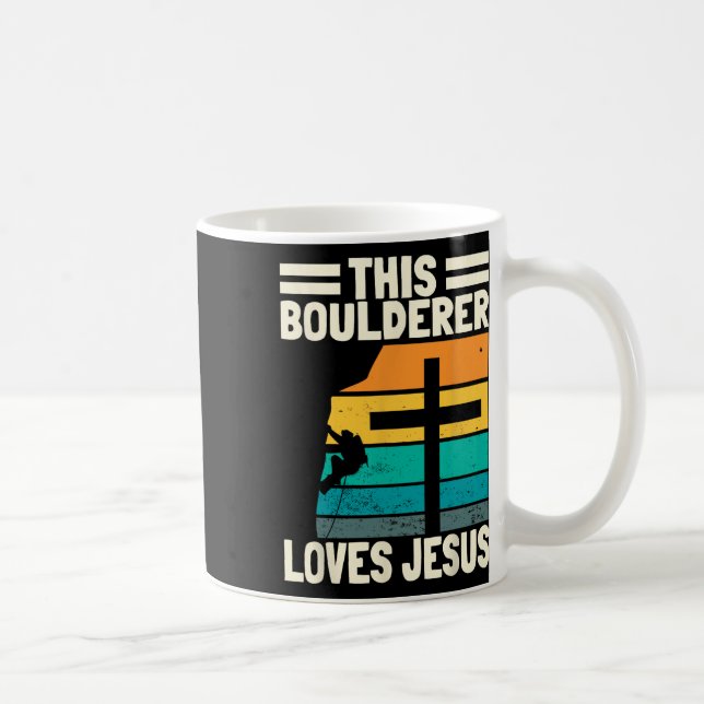 Bouldering Christians Climber Boulderer Artificial Kaffemugg (Höger)