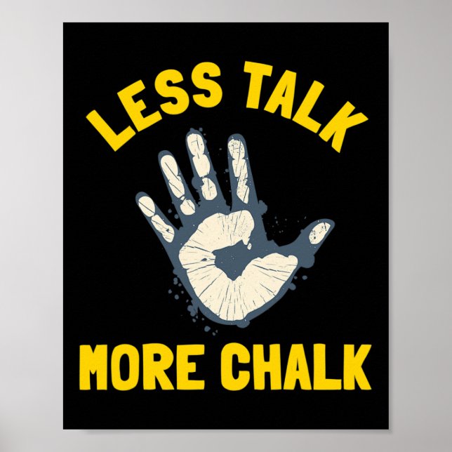 Bouldering Climber Chalk Boulderer Artificial Rock Poster (Framsidan)