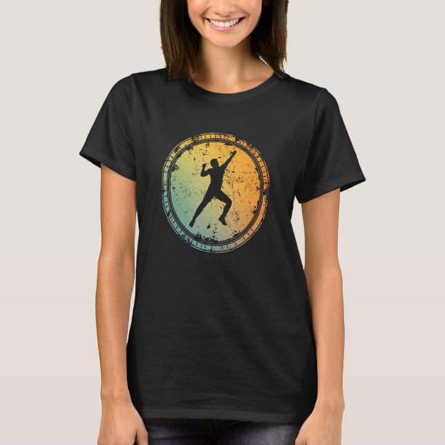 Bouldering Climber Vintage Rock Climbing T Shirt (Framsida)