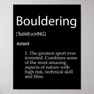 Bouldering Definition Berg Klippa Berg Klättra Poster
