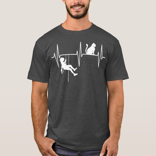 Bouldering  Funny Cat Lover Rock Climbing Free T Shirt (Framsida)