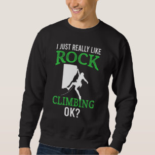 Bouldering jag gillar verkligen klippklättring ok lång ärmad tröja