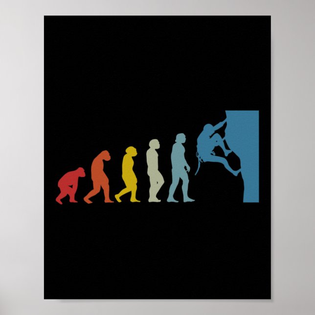 Bouldering Klätter Evolution Pappa  Poster (Framsidan)