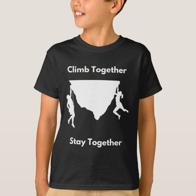 Bouldering Klättra Gratis Klipp Klättring Par Stan T Shirt (Framsida)