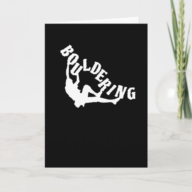 Bouldering Klättrare Klätting Kort (Framsida)