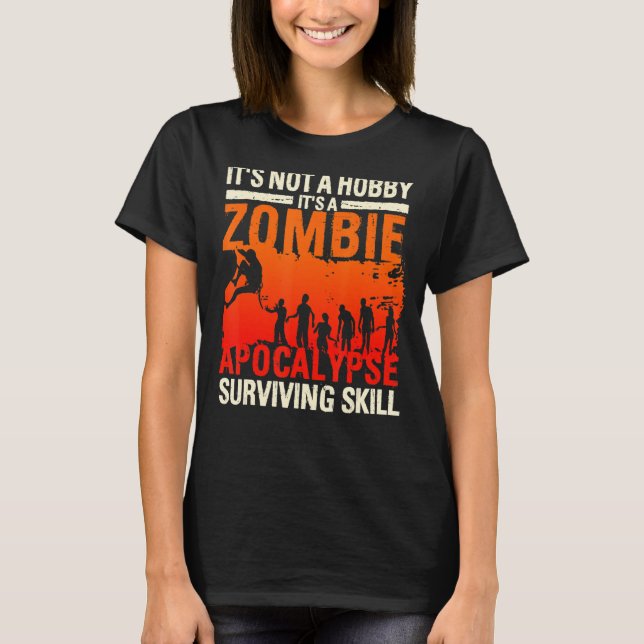 Bouldering Kliber Boulderer Zombie Apocalypse Cli T Shirt (Framsida)