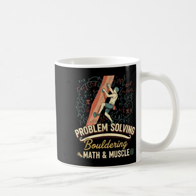 Bouldering Math &amp; Muscle Problemlösning Klättr Kaffemugg (Höger)