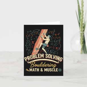 Bouldering Math &amp; Muscle Problemlösning Klättr Tack Kort