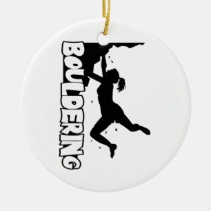 Bouldering_print kvinnor julgransprydnad keramik