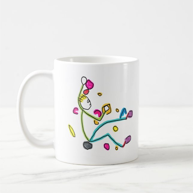 Bouldering Stickman Kaffemugg (Vänster)