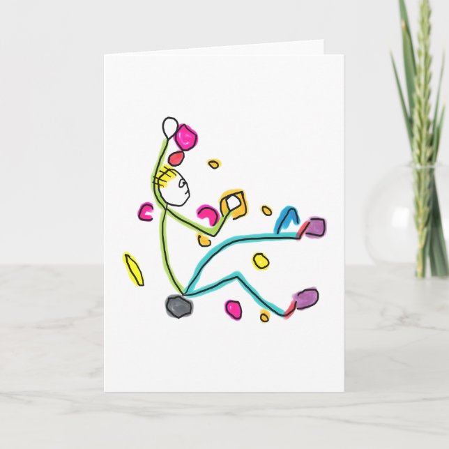 Bouldering Stickman Kort (Framsida)