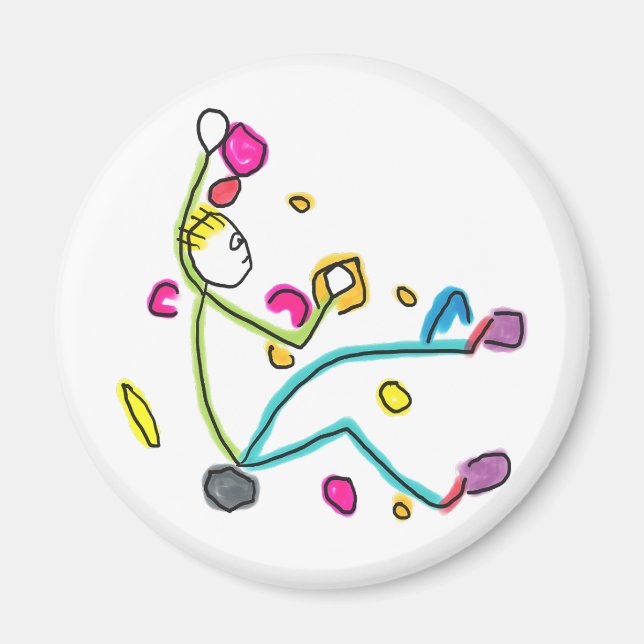 Bouldering Stickman Magnet (Framsidan)