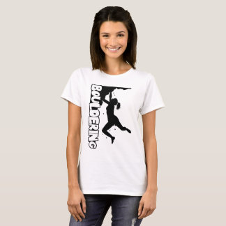 Bouldering tryckkvinnor tee shirt