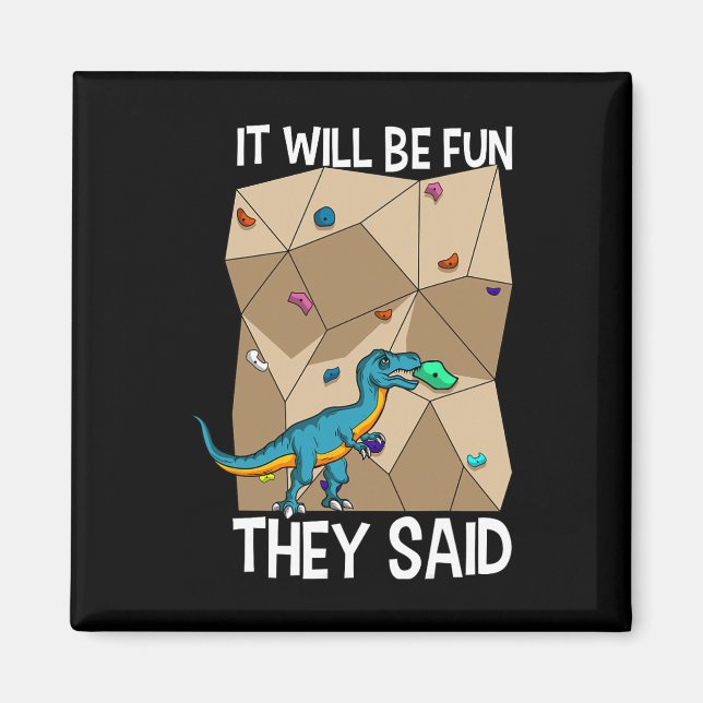 Boulderingklättrare Boulderare Artificiell Dinosau Magnet (Framsidan)