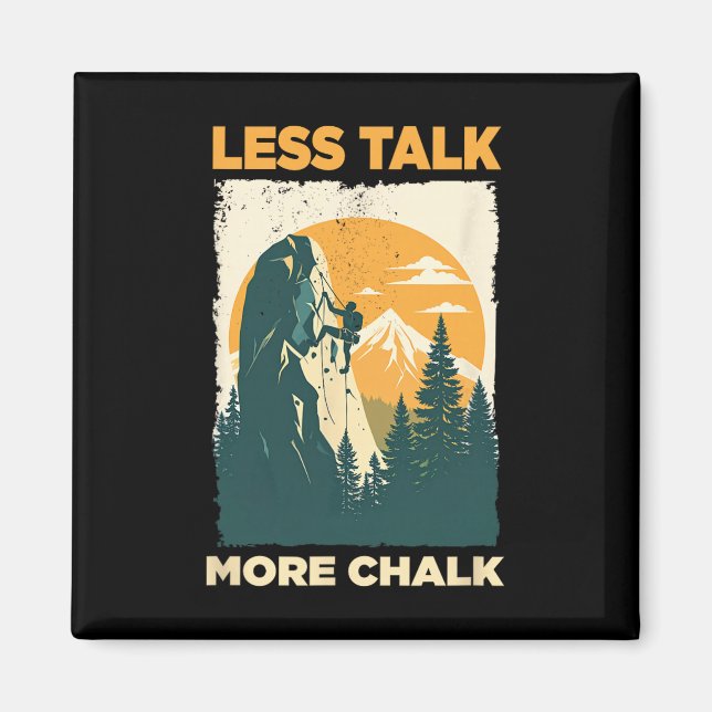 Bouldern Retro Mountain Climbing Mountaineering Bo Magnet (Framsidan)