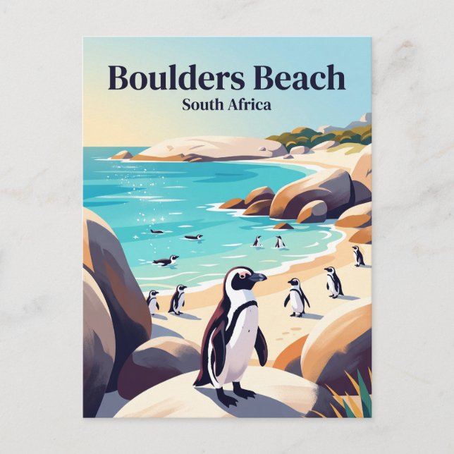 Boulders Beach Sydafrika Vykort (Framsida)