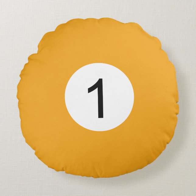 Boule de Billard #1 Rund Kudde (Framsidan)