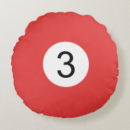 Boule de Billard #3 Rund Kudde